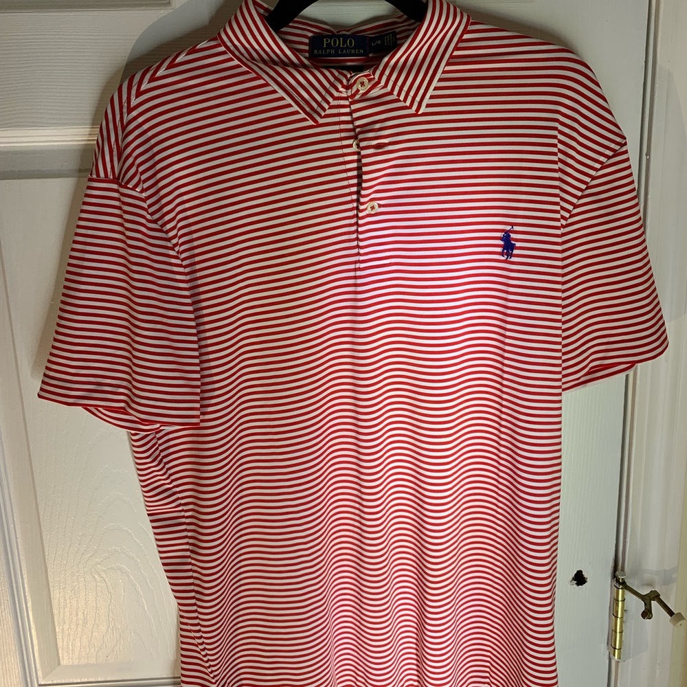 Red stripe polo